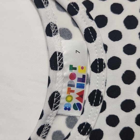 Dot Dot Smile Twirl Dress | Black & White Polka Dot | Size 7 - Picture 4 of 10
